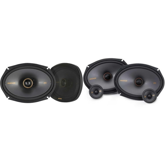 Kicker 51KSS269 KS-Series 6x9" and 2.75" 2-way Component System w/ 51KSC6904 6x9" 2 Way Coaxial Bundle
