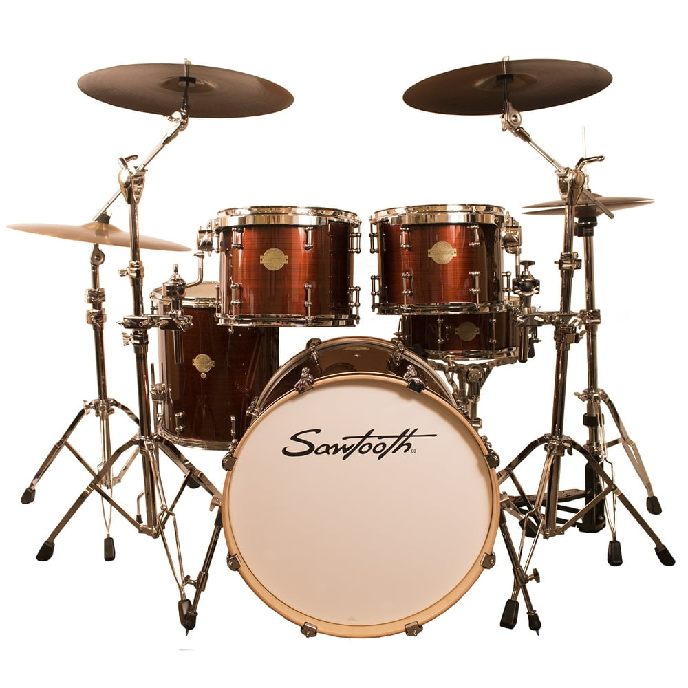 Sawtooth Command Series 5Piece Drum Shell Pack with 22" Bass Drum, Red