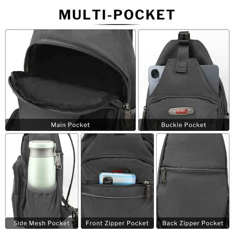 backpack vs shoulder bag for travel NICGID Sling Bags, Chest Backpacks Crossbody Purse Outdoor Chest Men Women (Army green-385) The roomy main compartment includes a full Backpack or shoulder bag in