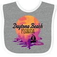 thumbnail image 3 of Inktastic Daytona Beach Florida Sunset Girls Baby Bib, 3 of 4
