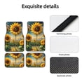 thumbnail image 4 of Naloa Artistic Oil Painting Sunflower Car Foot Mat Set of 4 Pieces - Universal Floor Liner Neoprene Full Set Floor Mats for Cars Trucks SUV, 4 of 7