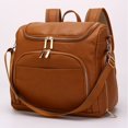 thumbnail image 3 of Mochilas de pañales para mamás, bolsas para cochecito de niños, bolso de mano de PU de gran capacidad, impermeable, bolsa pañales Maternidad de viaje al aire libre, 3 of 4