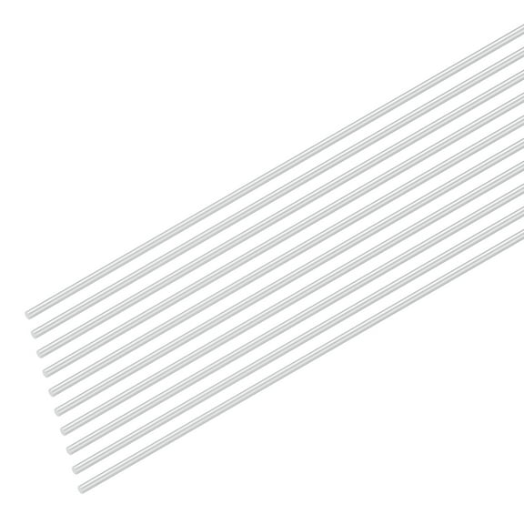 Uxcell 10-Pack Round Aluminum Rod, 2mm Dia 300mm Length 6061 Aluminum Rod for DIY Crafts
