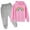 01-Pink, variant on RUTAYY Children Boys Outfit Sets Loose Hooded Sweatshirt Set with Rainbow Print Long Sleeve and Pants Fun & Vibrant Designs