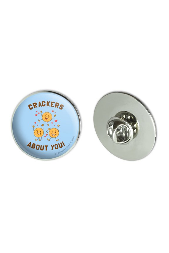Crackers About You Crazy Love Funny Humor Metal 1.1" Tie Tack Hat Lapel Pin Pinback