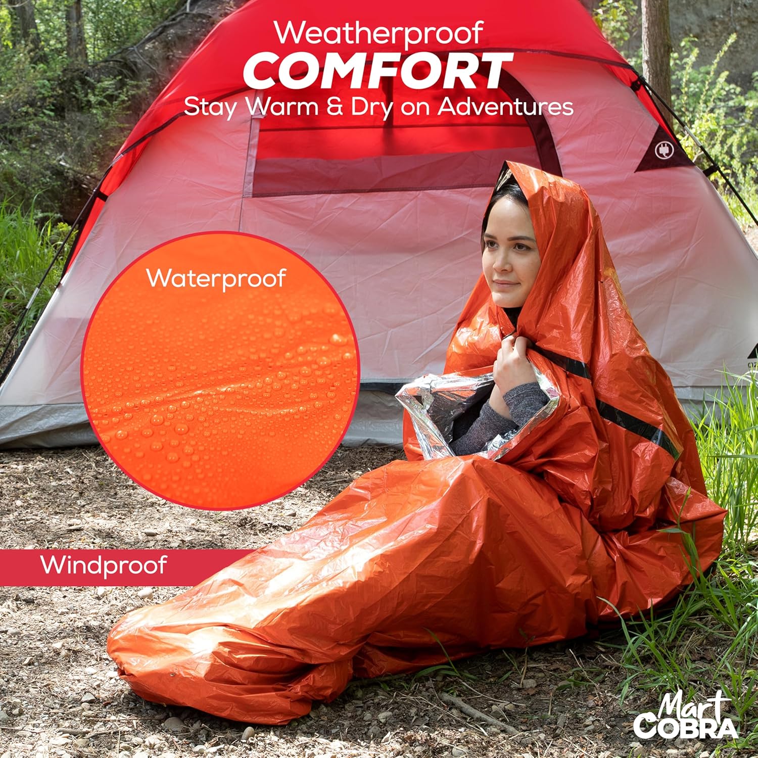 Mart Cobra Emergency Sleeping Bag 3-Pack, 84" x 36" photo 3