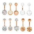 thumbnail image 2 of 2x10PCS / Lot Body Piercing Labret Lengua Ceja Barbells Mix Jewelry Rose Gold, 2 of 8