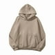 thumbnail image 1 of Sudadera con capucha holgada de manga larga con bolsillo tipo canguro y hombros caídos para mujer, 1 of 2