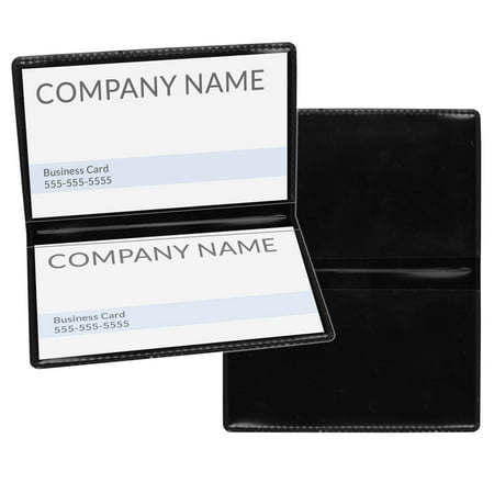 StoreSMART Black Folding Business Card Holders - 10 pack - Polypropylene Plastic (RPP2915-BK-10 ...