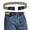Khaki, variant on IQOGKRN Buckle-Free Invisible Elastic Waist Belt Adjustable Snap Button Stretch Jean Belt For Men Women Beige One Size