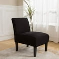 thumbnail image 4 of Eurhowing Waterproof Armless Chair Slipcover, Stretch Accent Chair Cover with Elastic Design, Furniture Protector for Living Room, Black, 4 of 6