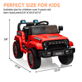 thumbnail image 2 of CazToi 12V Kids Ride-On Truck with Parent Remote Electric Toy Car with 3 Speeds LED & Music, 2 of 5
