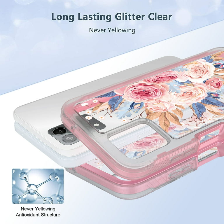 Rosebono Shockproof Charging Cell Phone Case for T-Mobile Revvl