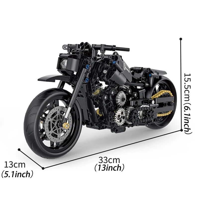 Harley Davidson Motorbike Building Model compatible with LEGO Bike