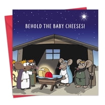 Twizler Funny Christmas Card - Baby Cheeses - Happy Christmas Card - Xmas Card for Men or Women