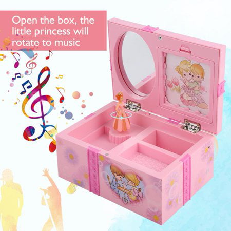 ROBOT-GXG Box Music Jewelry Box for Little Girls - Pink Ballerina Musical Jewelry Box Princess Dancing Music Jewelry Box Cartoon Musical Box Girl Treasure Box Little kids - Walmart.com