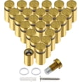 thumbnail image 1 of HSHDLDF 24 Pcs Vis à Équerre en Acier Inoxydable 1/2 Pouces x 1 Pouces, Quincaillerie de Montage à Équerre pour Enseigne Murale, Clou à Équerre pour Verre Publicitaire pour Accrocher Cadre Photo en Acrylique, Or, 1 of 7