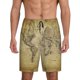 thumbnail image 1 of Balery Vintage World Map Pantalones cortos de pijama de punto de algodón para hombre con cinturilla y bolsillos-X-Large, 1 of 6