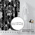 thumbnail image 2 of Extra Long Shower Curtain 72x84 inch Length, Black and White Fabric Shower Curtain Set for Bathroom, Water Resistant Polyester Fabric Machine Washable, 2 of 4