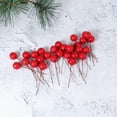 thumbnail image 3 of KAKOWELY 100Pcs Red Berry Decorations Foam Iron Wire Christmas Decor For General Users, 3 of 8
