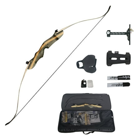 Southland Archery Supply Junior 58 Takedown Archery Recurve Bow Package for Youth Traditional Wooden Hunting Target Beginners - Left Hand - 16 LBS.