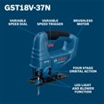 thumbnail image 2 of Sierra caladora Bosch GST18V-37N 18V sin escobillas, profundidad de corte de 9,4 cm, 2 of 6