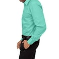 thumbnail image 2 of G-Style USA Men's Regular Fit Long Sleeve Solid Color Dress Shirts - Aqua - Large - 16-16.5 - 36-37, 2 of 6