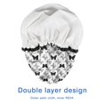 thumbnail image 4 of Shower Caps,White Butterfly Black Pattern Waterproof Shower Cap for Women 4 Pieces,Double Reusable Hair Cover for Shower PEVA Elastic Stretch Hem, 4 of 7