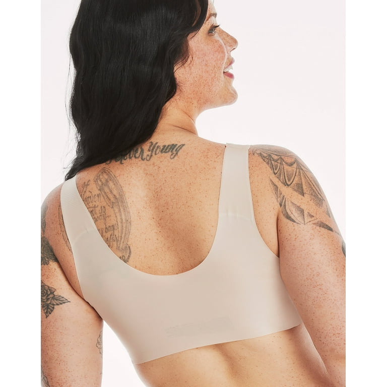 Hanes Invisible Embrace Women's Wireless T-Shirt Bra, Seamless Nude 3XL