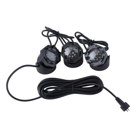Waterproof Submersible RGB LED Pond Spot Lights For Underwater Pool Fountain Aquarium Spotlights With 4 Colors Lenses