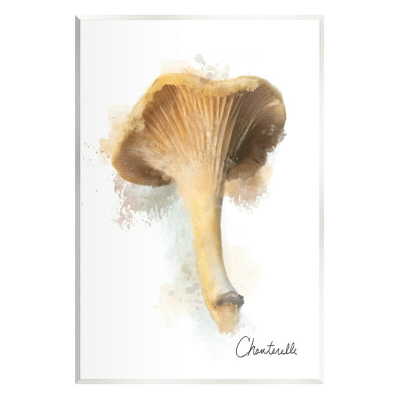 Stupell Industries Abstract Chanterelle Mushroom Botanical & Floral Painting Unframed Art Print Wall Art, 10 x 15