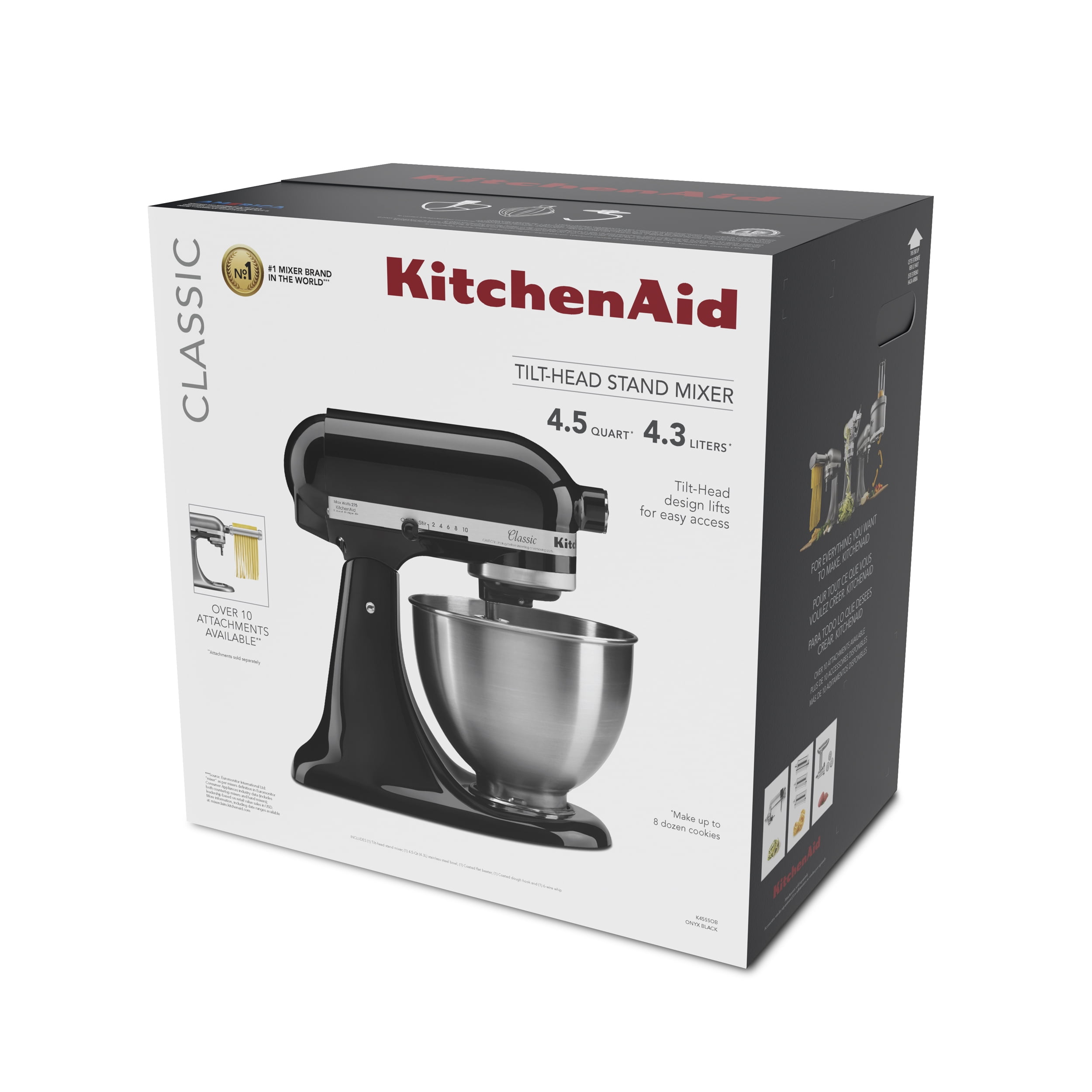 KitchenAid Classic K45WSSWH White Tilt-Head Mixer & Attachments