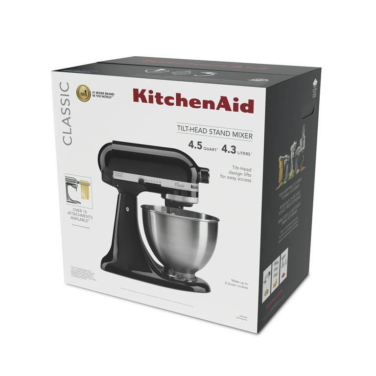 KitchenAid Classic Series 4.5 Quart Tilt-Head Stand Mixer Onyx Black