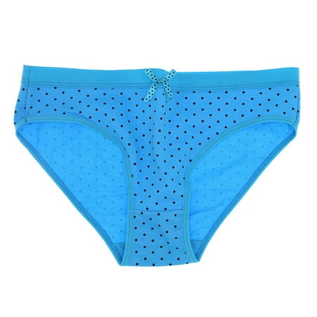 Pavied Cotton Underwear Plus Size Underwear Female Women Cotton Basic Underwear Bikini Polka Panties Seamless Underwear Bikini Underwear Blue XL