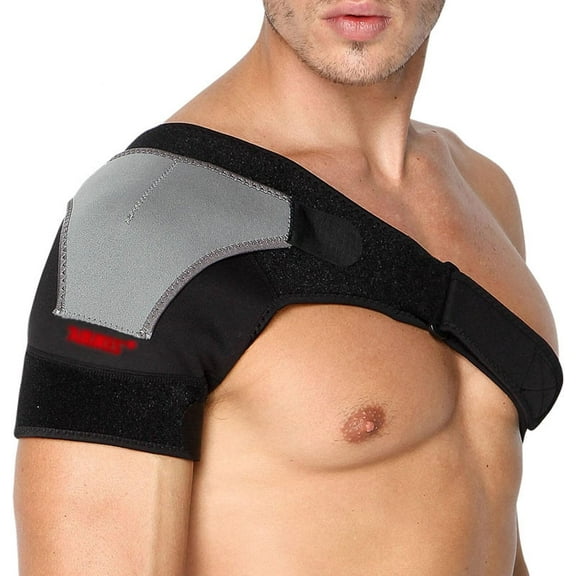 Adjustable Shoulder Brace Lightweight Gym Sports Therapy Neoprene Shoulder Support Strap Wrap for Men Women Dislocated AC Joint Pain Relieve, Injury Prevention and Recovery