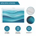 thumbnail image 6 of Turquoise Striped Placemats Set of 8, Modern Abstract Art Wave Moire Gradient Placemats for Dining Table, Place Mats for Kitchen Tabletop, Waterproof Wipeable Dining Table Mats Set, 6 of 9