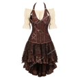 thumbnail image 3 of Ropa Steampunk Disfraz Steampunk para mujer Vestido con corsé debajo del busto Blusa renacentista de talla grande Disfraz de pirata medieval para Halloween, 3 of 5
