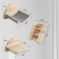 thumbnail image 2 of Wall Mounted Cat Furniture 3PCS Set, Solid Wood Cat Shelves and Perches for Wall Cat Hammock Cat Perches Cat Climbing Wall Steps Cat Ladder for Kitty & Kitten, 2 of 9