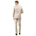 thumbnail image 4 of Tan Men's Slim-Fit 3-Piece Sharkskin Suit, 4 of 4