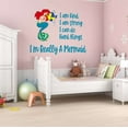 thumbnail image 3 of Kind I'M Really A Mermaid Under Water Sea Creatures Crab Octopus Fish Seahorse Clam Shellfish Kelp Queen Sweet Dreams Bedtime Unicorn Holiday Decorating Wall Decal Sticker - Size: 20 In X 16 In, 3 of 5