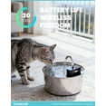 thumbnail image 4 of FWMB Wireless Cat Water Fountain - 108oz/3.2L Automatic Cat Water Fountain Cordless, Stainless Steel Battery Operated Pet Water Fountain Rechargeable Water Dispenser for Cats, Dogs, Multiple Pets, 4 of 10