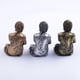thumbnail image 3 of Estatua de Buda meditando - Decoraciones artísticas budistas - Escultura de resina premium Plata, 3 of 9