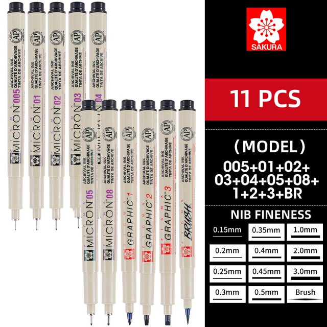 Sakura Pluma SketchTools Juego De Dibujo Arte Pigma Micron Plumas Boceto Marcador Suministros De