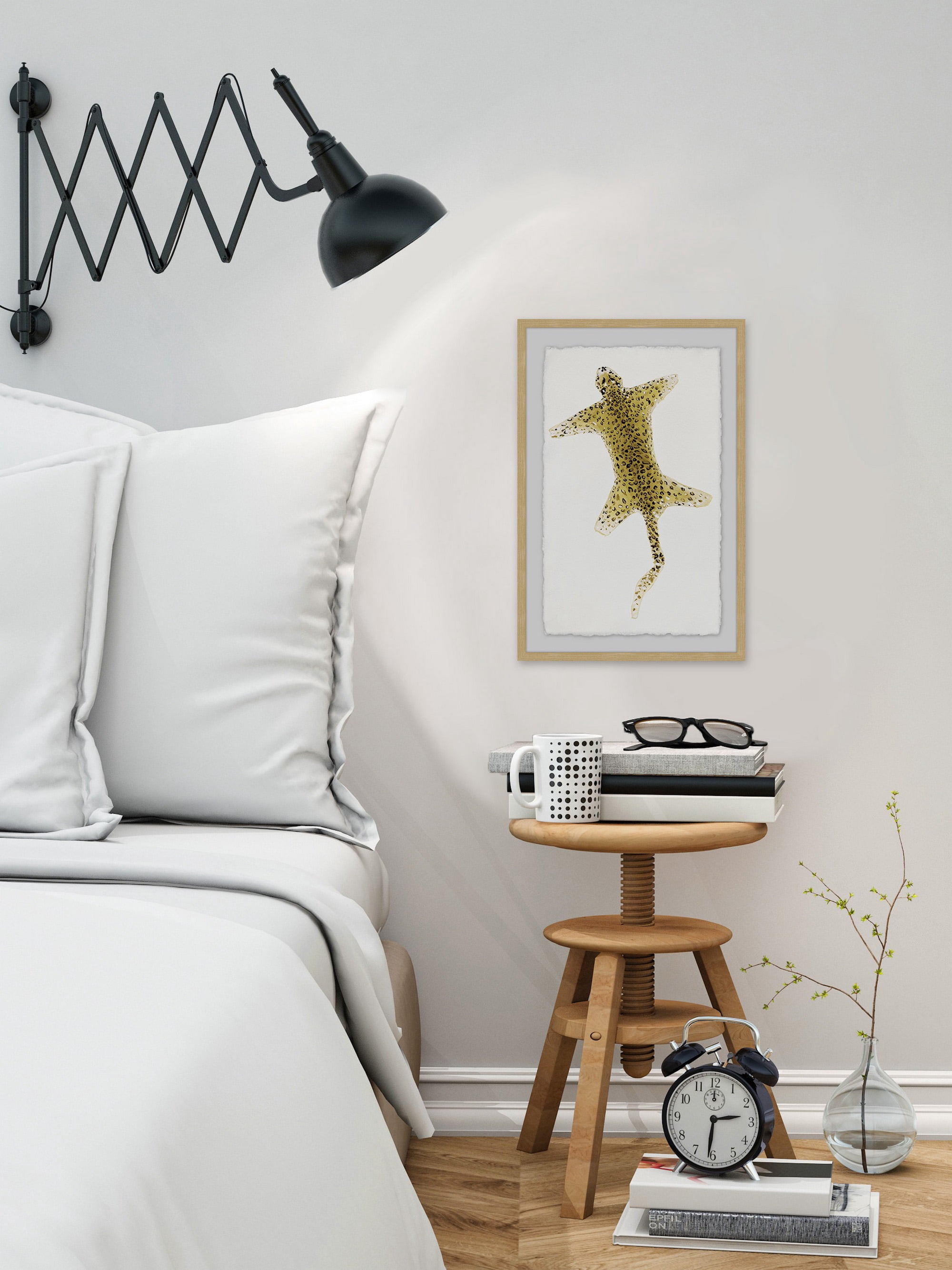 Cheetah Rug Framed Painting Print