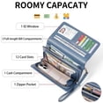 thumbnail image 3 of FALAN MULE Wallets for Women Trifold Wristlet Wallets Large Capacity RFID Blocking Ladies Purse Credit Card Holder, 3 of 7