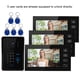 thumbnail image 1 of Timbre con video Timbre de 7 pulgadas Cámara LCD Videoportero Teléfono con intercomunicador Kit de timbre 3 monitores Videoportero Sistema de interfono Cámara de puerta de acceso inteligente(NOS) EOTVIA NO, 1 of 6