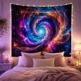 thumbnail image 2 of Spiral Galaxy Against a Star-Filled Cosmic Nebula, Energetic Celestial Art for Space Enthusiasts, Astronomy Wall Decor, Birthday Gift Tapestry Wall Hanging for Bedroom and Living Room, 2 of 7