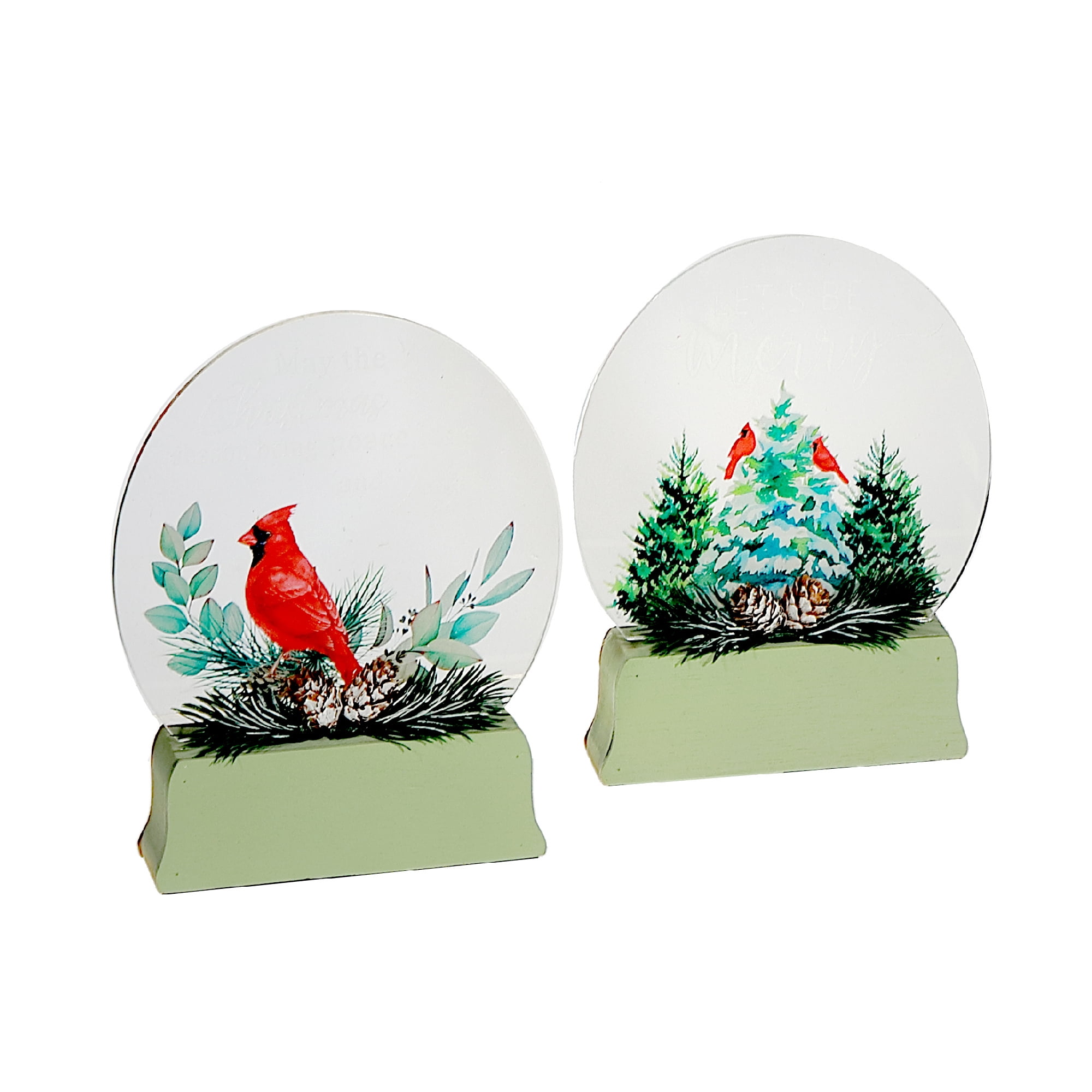 Support Décoratif En Bois À Led (Cardinal) (Assortiment) - Lot De 2