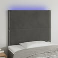 thumbnail image 6 of vidaXL LED Headboard Dark Gray 63"x2"x30.7"/34.6" Velvet, 6 of 54