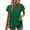 Green, variant on Olyvenn Women’s Shirts Dressy Casual Ruffled Short Sleeve Blouses Loose Fit Pleated Front Tees Summer Tunic Tops Red M